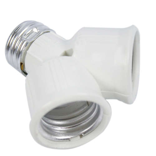 E27 to 2x E27 Light Bulb Socket Splitter / Adapter / Converter. Collections are allowed.