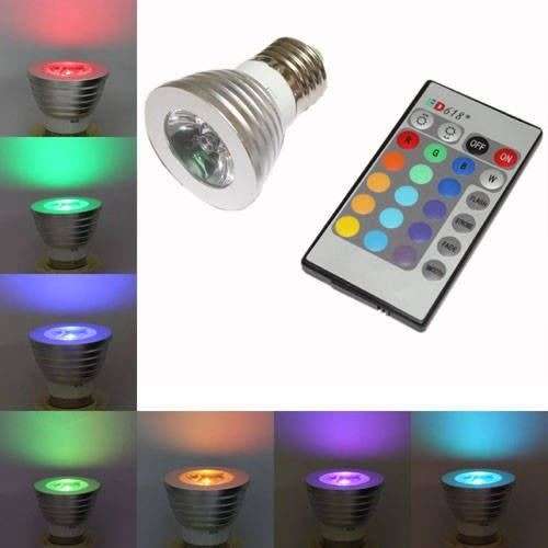 Colour Changing LED RGB Light Bulb with Wireless IR Remote Control. Collections are allowed.