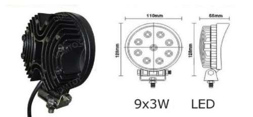 LED AUTO WORK / SPOT LIGHTS 27W 9~32V DC. Collections allowed.
