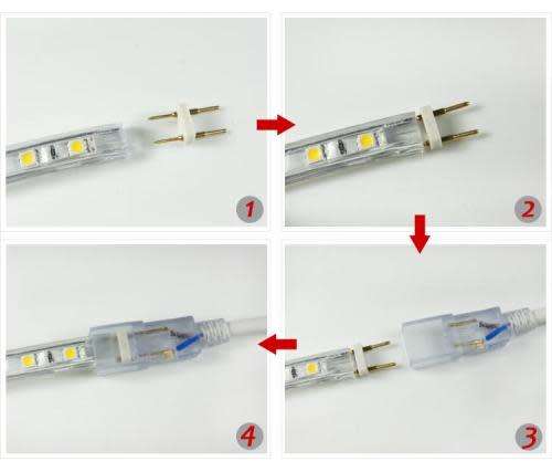LED STRIP LIGHT 220V POWER PLUG CONNECTOR. Collections allowed.