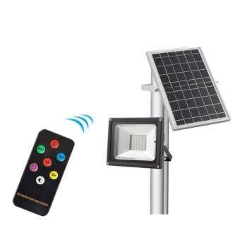 SOLAR LED FLOODLIGHTS + REMOTE CONTROL: 20W. Collections are allowed.