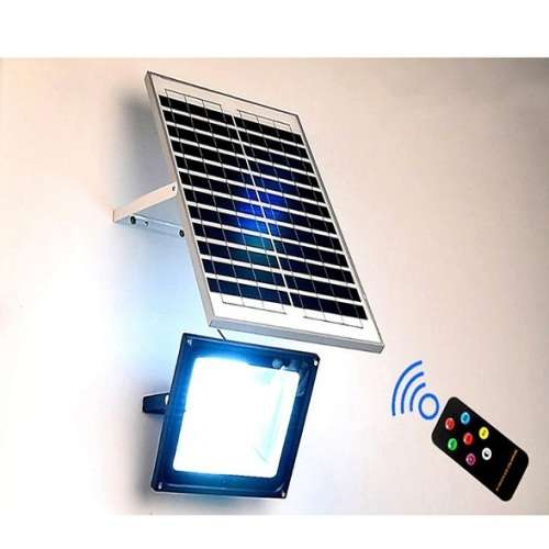 SOLAR LED FLOODLIGHTS + REMOTE CONTROL: 20W. Collections are allowed.