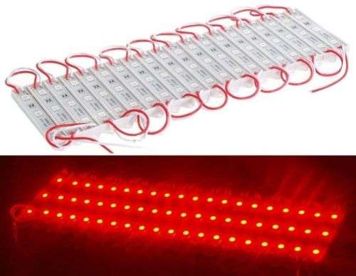 LED Light Modules: Waterproof Triple SMD5050 in Red Colour. Collections are allowed.