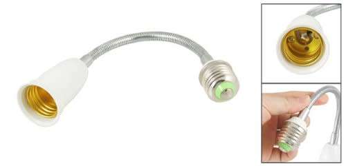 E27 to E27 Light Bulb Adapter / Converter + Gooseneck Extension. Collections are allowed.