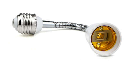 E27 to E27 Light Bulb Adapter / Converter + Gooseneck Extension. Collections are allowed.