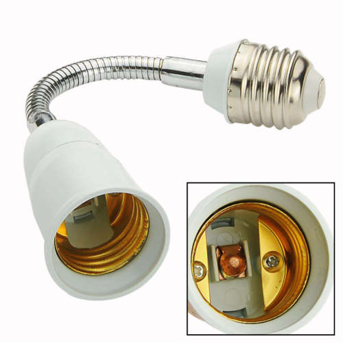 E27 to E27 Light Bulb Adapter / Converter + Gooseneck Extension. Collections are allowed.