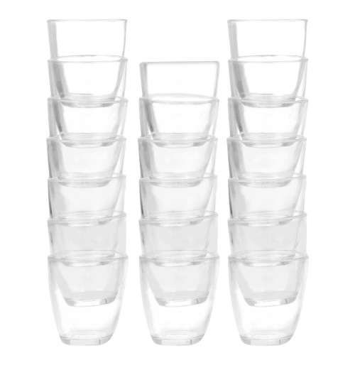 Clear Shot Glasses: Double Tot 50ml Pack of 6. Collections are allowed.