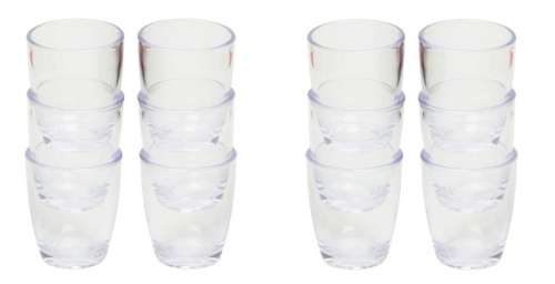 Clear Shot Glasses: Single Tot 25ml Pack of 12. Collections are allowed.