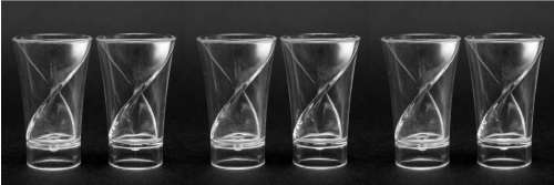 Twister Shot Cups: Pack of 6 Spiral Cocktail Shot Cups. Collections are allowed.