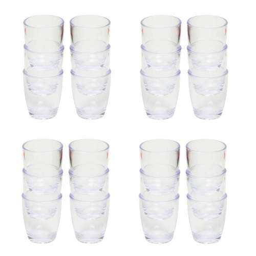 Clear Shot Glasses: Single Tot 25ml Pack of 24. Collections are allowed.
