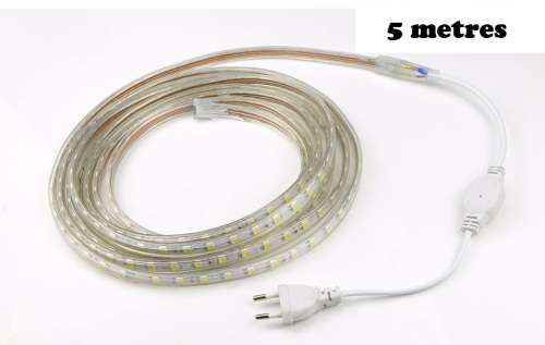 LED Strip Lights COOL WHITE 220V Complete With Connector Plug + End Cap. Collections are allowed.