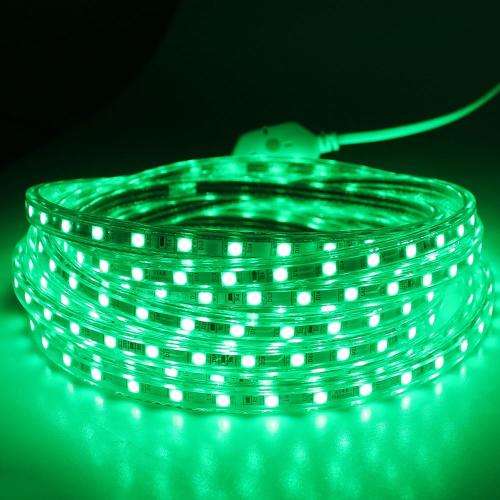 LED Strip Lights: Green 220V Complete With Connector Plug + End Cap. Collections are allowed.