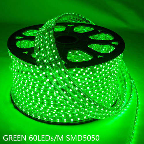 LED Strip Lights: Green 220V Complete With Connector Plug + End Cap. Collections are allowed.