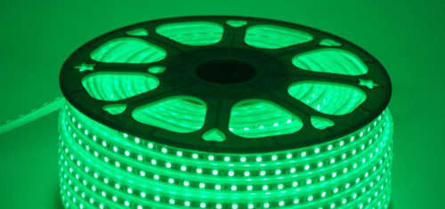 LED Strip Lights: Green 220V Complete With Connector Plug + End Cap. Collections are allowed.