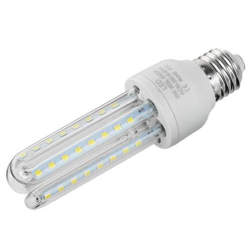 LED Light Bulbs: 9W Glass Covered U-Shape Energy Saver 220V in E27 and B22. Collections allowed