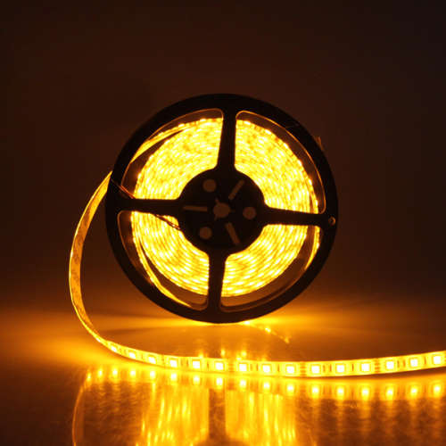 LED Strip Lights: 5 Metres 12Volts Waterproof in YELLOW Colour. Collections are allowed.