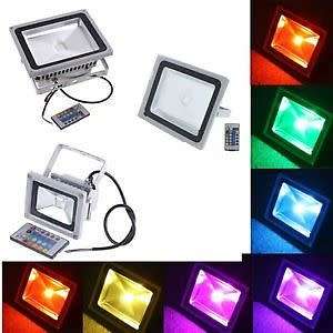 MultiColour LED RGB Floodlight: 50W 220V Waterproof + 24-Key IR Remote Control. Collections allowed.