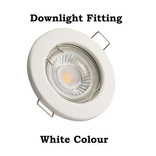 Downlight Fittings/Holders: Fixed Single Ring in White Colour. Collections are allowed.