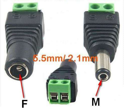 2.1 x 5.5mm DC Power Male Plug Jack Connector Adaptor. Collections are allowed.