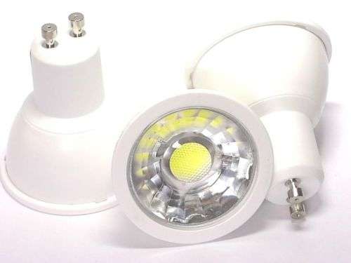LED Light Bulbs Wide Beam: Natural White 6W GU10 220V AC COB LED Downlights. Collections allowed.