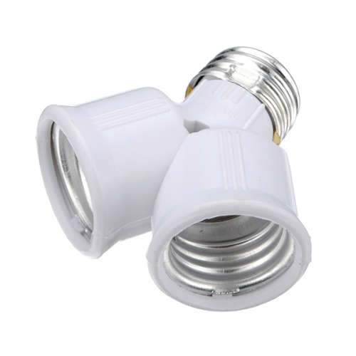 E27 to 2x E27 Light Bulb Socket Splitter / Adapter / Converter. Collections are allowed.