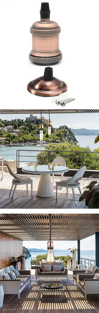 Light Pendant Ceiling Fittings: Retro Vintage Antique Edison E27. Collections are allowed.