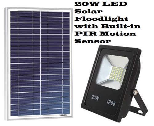 SOLAR LED Floodlights With Built-In PIR Motion Sensor 20W. Collections are allowed.