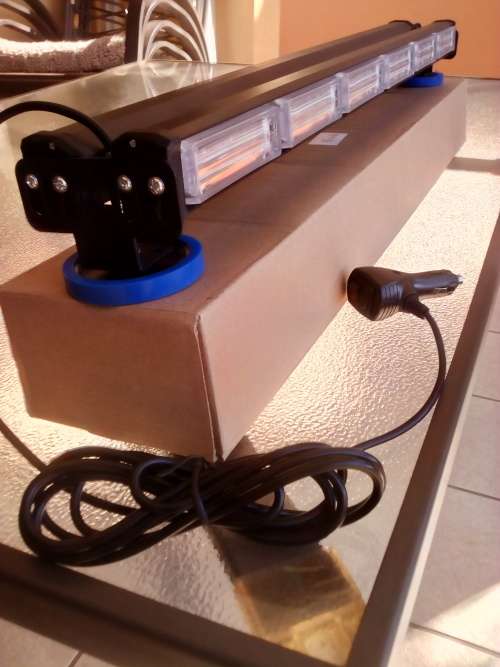 Double-Sided LED Strobe Flash Light Bar 90cm RED Light Colour. Collections allowed.