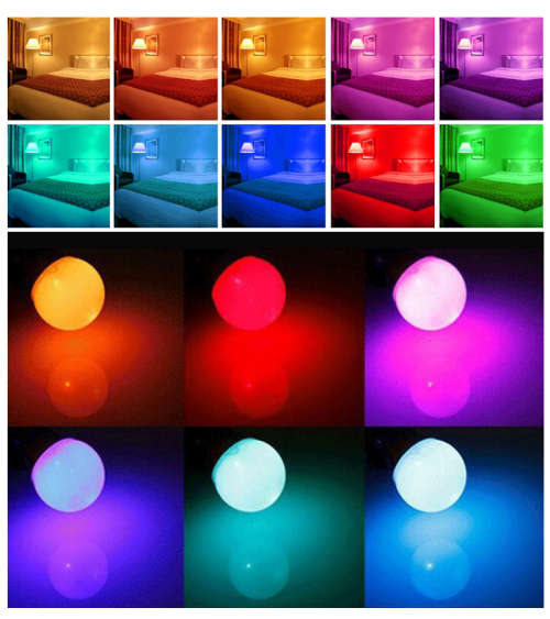 Colour Changing LED RGB Light Bulb with Wireless IR Remote Control. Collections are allowed.