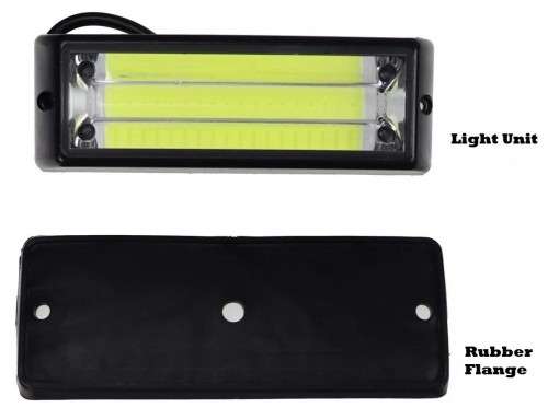 White COB LED Emergency Hazard Warning Flash Cluster Strobe Lights 12V. Collections allowed.