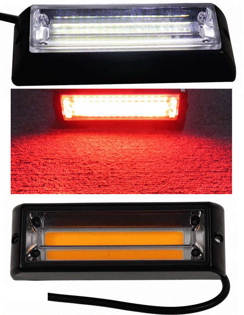Red COB LED Emergency Hazard Warning Flash Cluster Strobe Grille Lights 12V/24V. Collections Allowed