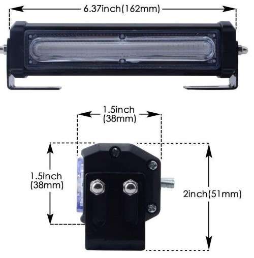 Amber + White COB LED Emergency Warning Flash Cluster Strobe Grille Lights 12V. Collections Allowed.