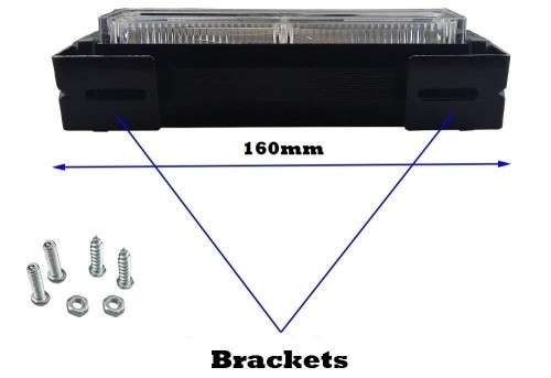 Amber + White COB LED Emergency Warning Flash Cluster Strobe Grille Lights 12V. Collections Allowed.