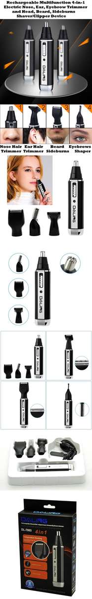 Rechargeable Multifunction 4in1 Electric Nose Hair Trimmer + More. Collections are allowed.