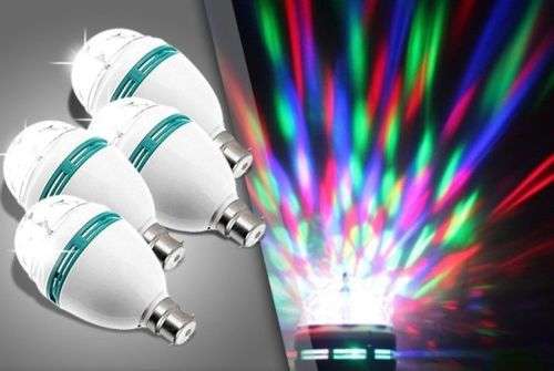 Rotating Party Disco Stage Light: Colourful Compact B22.Collections allowed.