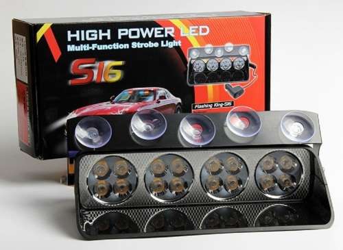 LED Windscreen Strobe GREEN Emergency Vehicle Flash/Warning Dashboard Light. Collections allowed.