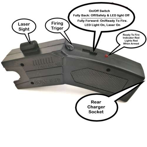 Stun Gun Electric Shooting Shock Self Defence Device Kit. Collections are allowed.