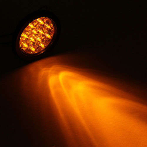 LED TAIL LIGHTS: Round 12V ~ 24V AMBER / ORANGE: Collections allowed.