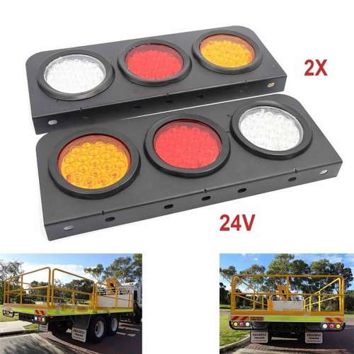 TAIL LIGHTS: LED Complete Set with Metal Bracket Housing 12V~24V. Collections allowed.