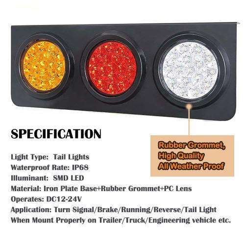 TAIL LIGHTS: LED Complete Set with Metal Bracket Housing 12V~24V. Collections allowed.