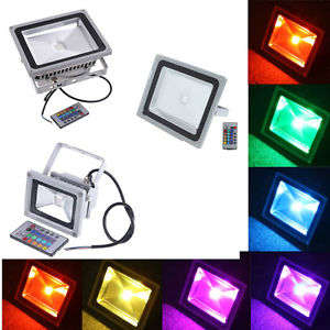 30W RGB LED 220V WATERPROOF FLOODLIGHT WITH 24-KEY MULTI-COLOUR IR REMOTE CONTROL