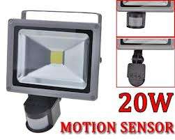 20W PIR Motion Sensor LED 220V AC Floodlights In Cool White. Collections Are Allowed.