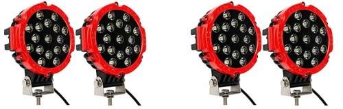 51W LED Spotlight For Vehicles, Boats etc 10 ~ 30V DC Red Frame Colour. Collections are allowed.