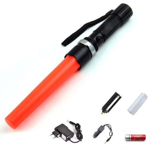 Traffic Wand LED Hand-Held Safety Signal Light and Torch, Rechargeable. Collections are allowed.