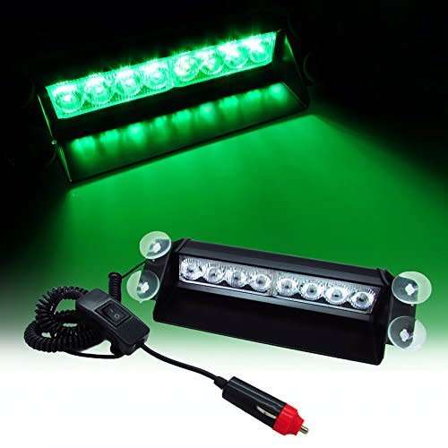 LED Green Windscreen Emergency Vehicle Warning Strobe Dash Light. Collections are allowed.
