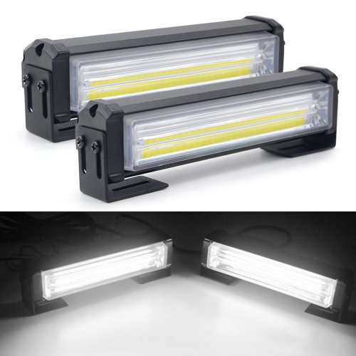 White COB LED Emergency Hazard Warning Flash Cluster Strobe Lights 12V. Collections allowed.