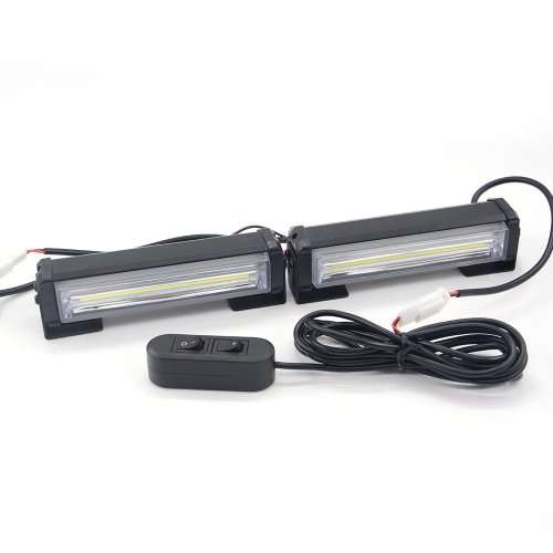 White COB LED Emergency Hazard Warning Flash Cluster Strobe Lights 12V. Collections allowed.