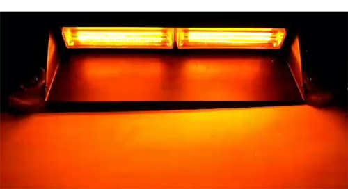 Vehicle Windscreen Amber Orange Yellow COB LED Flash Strobe Dash Light Bar. Collections Allowed.