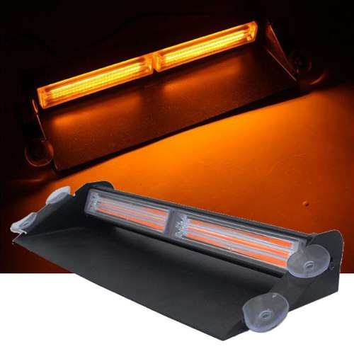 Vehicle Windscreen Amber Orange Yellow COB LED Flash Strobe Dash Light Bar. Collections Allowed.