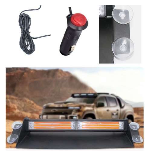 Vehicle Windscreen Amber Orange Yellow COB LED Flash Strobe Dash Light Bar. Collections Allowed.